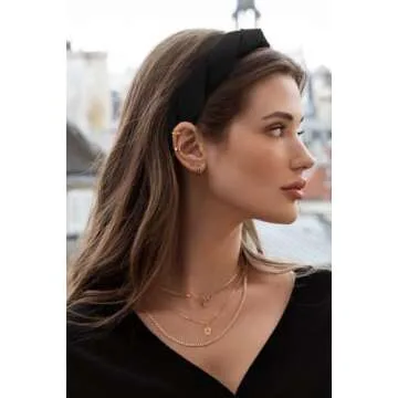 WOVOWOVO 4 Pieces Braided Headband for Women Girls Wide Hairband Fashion Non Slip Hairhoop Weaving Shape Accessories Solid Colors