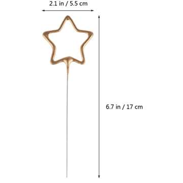 Hongshen Star Shape Birthday Cake Candles - 10PCS Set