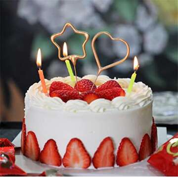 Hongshen Star Shape Birthday Cake Candles - 10PCS Set