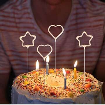 Hongshen Star Shape Birthday Cake Candles - 10PCS Set