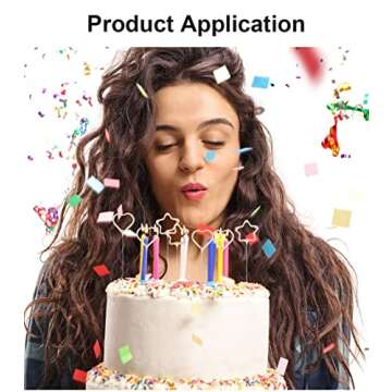 Hongshen Star Shape Birthday Cake Candles - 10PCS Set