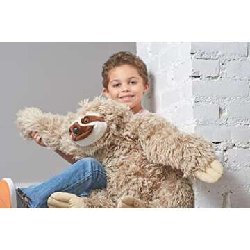 Wild Republic Jumbo Sloth Plush, 30-Inch Stuffed Animal
