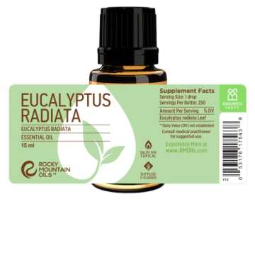 Rocky Mountain Oils Eucalyptus Radiata Essential Oil - Aromatherapy Essential Oils for Diffuser, Topical, and Home - 15ml