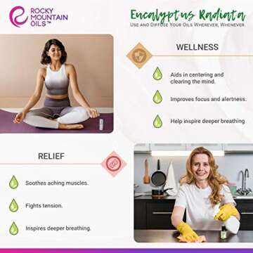 Rocky Mountain Oils Eucalyptus Radiata Essential Oil - Aromatherapy Essential Oils for Diffuser, Topical, and Home - 15ml