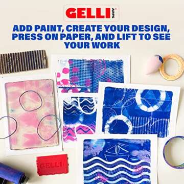 Gelli Arts Gel Printing Plate - 9" X 12" Reusable Gel Printing Plate, Printmaking Supplies, Monoprinting at Home, Arts and Crafts