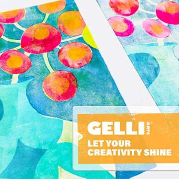Gelli Arts Gel Printing Plate - 9" X 12" Reusable Gel Printing Plate, Printmaking Supplies, Monoprinting at Home, Arts and Crafts