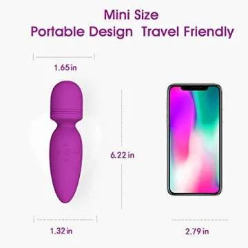 Apowand Mini Wand Massager: Quiet, Portable, Handheld Personal Massager