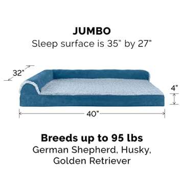 Furhaven Orthopedic Dog Bed for Large Dogs - Comfortable, Supportive & Washable