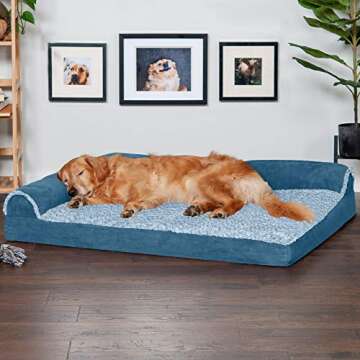 Furhaven Orthopedic Dog Bed for Large Dogs - Marine Blue