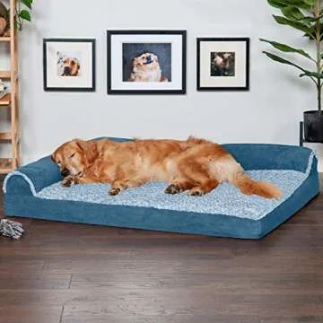 Furhaven Orthopedic Dog Bed for Large Dogs - Marine Blue