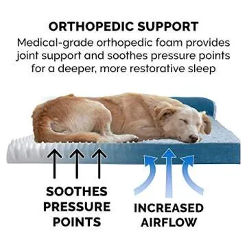 Furhaven Orthopedic Dog Bed for Large Dogs - Marine Blue