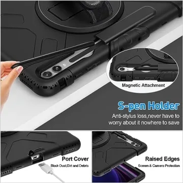 Durable SUPFIVES Case for Galaxy Tab S9 Plus 12.4 Inch