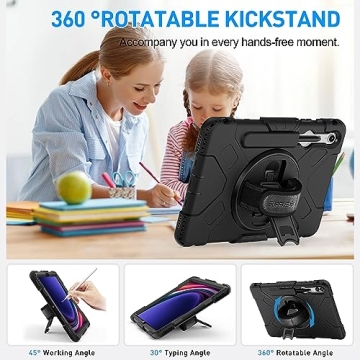 Durable SUPFIVES Case for Galaxy Tab S9 Plus 12.4 Inch
