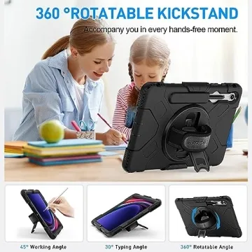 Durable SUPFIVES Case for Galaxy Tab S9 Plus 12.4 Inch