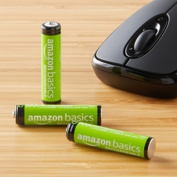 Amazon Basics 12-Pack Rechargeable AAA NiMH Batteries