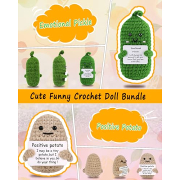 Crochet Cucumber Doll - Cute & Funny Room Decor