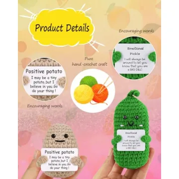 Crochet Cucumber Doll - Cute & Funny Room Decor