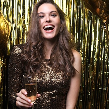 2 Pack Gold Decorations for Birthday and Party Supplies