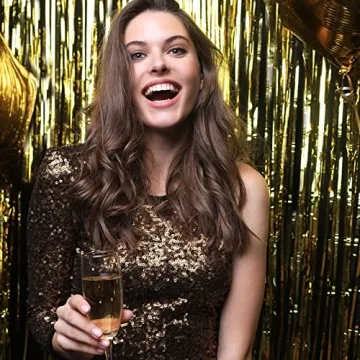 2 Pack Gold Decorations for Birthday and Party Supplies