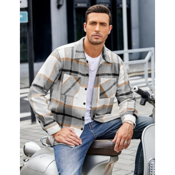 COOFANDY Cozy Flannel Shirt for Men - Casual Style