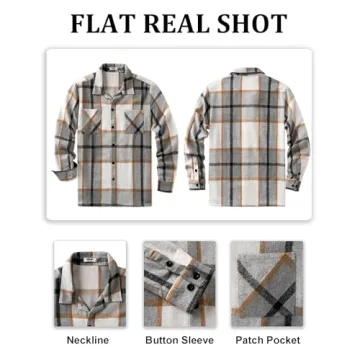COOFANDY Cozy Flannel Shirt for Men - Casual Style
