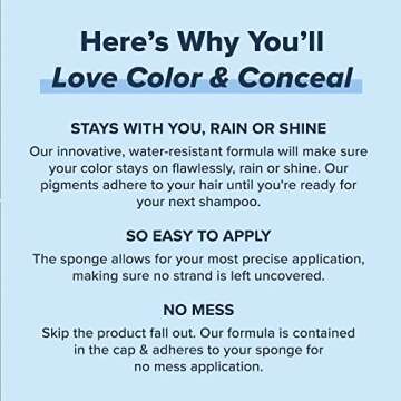 TRUHAIR Color & Conceal Waterproof Root Touch Up Hair Color Concealer - Hair Cover up for Gray Coverage and Hairline Filling - 11 Hair Colors Available (Light Brown)