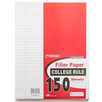 Top Flight Filler Paper 150 Sheets for Smooth Writing