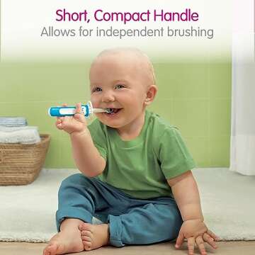 MAM Baby Toothbrushes for 6 Month+ Boys | Brushy the Bear