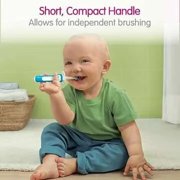 MAM Baby Toothbrushes for 6 Month+ Boys | Brushy the Bear