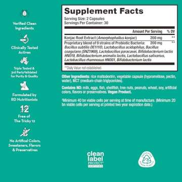 HUM Skin Squad - Probiotic Supplement for Clear Skin & Gut Health - Microbiome Probiotics for Problem Skin & Breakouts (60-Count)