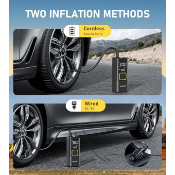 Portable Tire Inflator - Fast & Cordless Air Pump