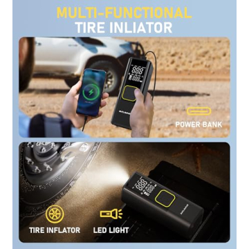 Portable Tire Inflator - Fast & Cordless Air Pump