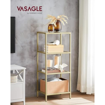 Stylish VASAGLE 4-Tier Bookshelf for Modern Spaces