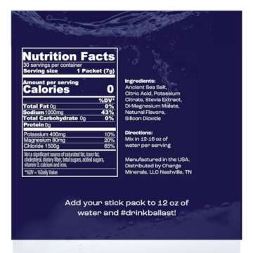 Ballast Zero-Sugar Electrolytes - Citrus Lime - Hydration Powder | Keto & Paleo Friendly | Liquid Daily IV for Rapid Rehydration | Element Electrolytes Magnesium, Sodium, and Potassium | 30 Servings