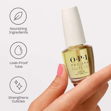 OPI ProSpa Nail and Cuticle Oil | Cuticle Oil Bottle for Nails & Dry Hands |Strengthen Cuticles for Nail Growth | 0.5 fl oz