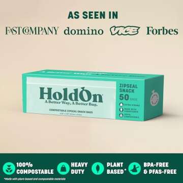 Compostable Zipseal Snack Bags for Eco-Friendly Food Storage