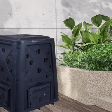 Redmon 65 Gallon Outdoor Compost Bin for Eco-Friendly Gardening