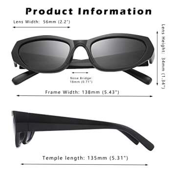 Stylish COASION Wrap Around Sunglasses for Men & Women