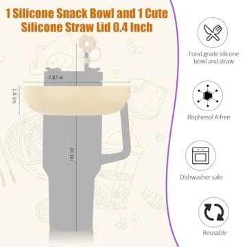 insefocc 40 oz Snack Bowl - Perfect for On-the-Go Snacking