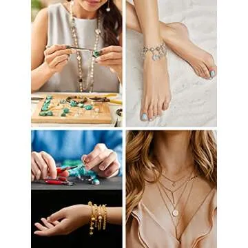 Mandala Crafts Ribbon Clamps for Jewelry Making – Ribbon End Crimps - Fold Over Pinch Crimp Ends Ribbon Clasps for Bookmark Pinch Bracelet Choker Necklace 2460 PCs 3mm 10mm 6 Assorted Color