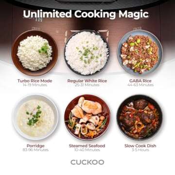 CUCKOO CRP-JHR1009F 10-Cup (Uncooked) / 20-Cup (Cooked) Induction Heating Pressure Rice Cooker with Nonstick Inner Pot, 16 Menu Options, Fuzzy Logic Tech, 3 Voice Guide, Auto Clean (Copper/Black)