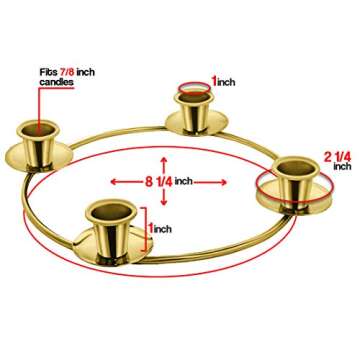Advent Candle Holder for Advent Candles -Advent Ring for Tapper Candles - Advent Wreath Centerpiece ...
