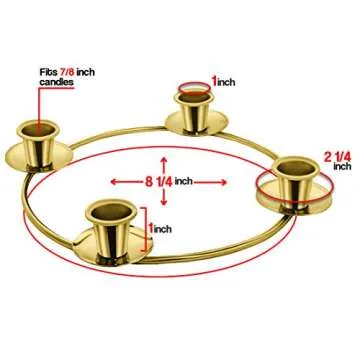 Advent Candle Holder for Advent Candles -Advent Ring for Tapper Candles - Advent Wreath Centerpiece ...