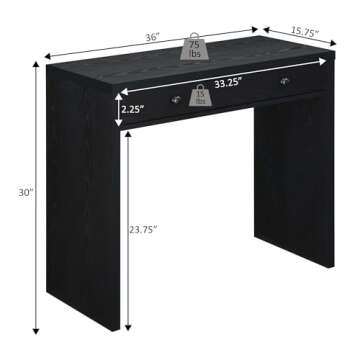 Convenience Concepts Northfield Desk – Stylish & Compact