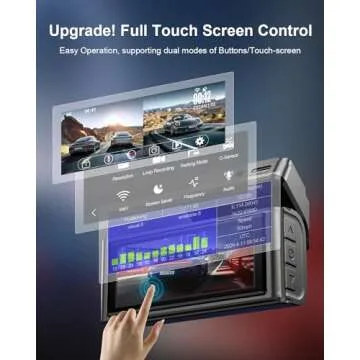 JOMISE 4K Dash Cam Front and Rear, 3.16” IPS Touch Screen, 64GB Card Included, Dual Dash Camera for Cars, Built-in GPS Wi-Fi, UHD 2160P Night Vision, WDR, 24H Parking Monitor (J6)