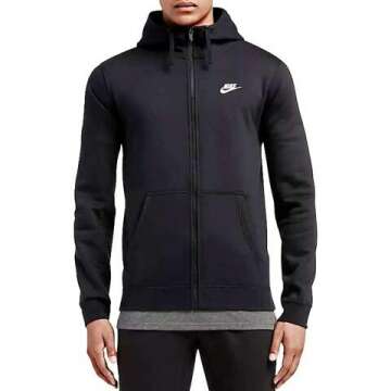 Men's Nike Sportswear Club Full Zip-Up Hoodie - Comfortable & Stylish