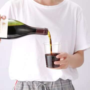 JOLLY CHEF 50 Pack 10 oz Gold Plastic Cups, Disposable Gold Glitter Plastic Cups Perfect for Wedding, Thanksgiving, Halloween,Christmas Parties