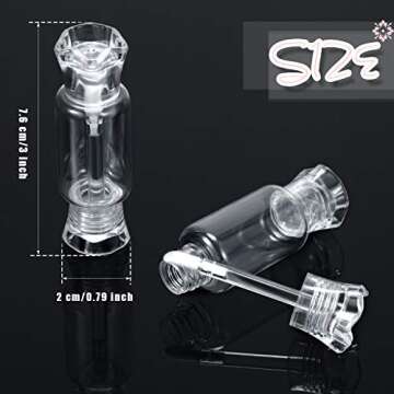 20 Pieces Empty Lip Gloss Tubes Candy Shape With Funnels for DIY Cosmetics Women