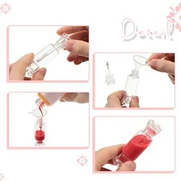 20 Candy-Shaped Empty Lip Gloss Tubes with Funnels