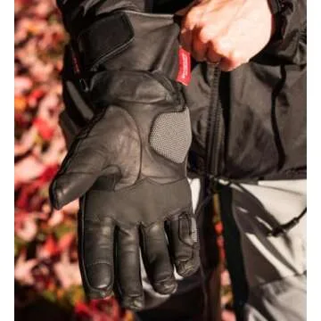 Gerbing 12V Vanguard Heated Motorcycle Gloves,Leather with AQUATEX Membrane, Full Gauntlet, Thinsulate Insulation M